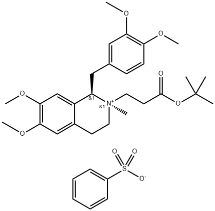 (1R,2R)-1-[(3,4-Dimethoxyphenyl)methyl]-2-[3-(tert-butoxy)-3-oxopropyl]-1,2,3,4-tetrahydro-6,7-dimethoxy -2-methylisoquinolinium benzenesulfonate