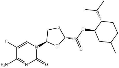 (2R,5S)-5-(4-amino-5-fluoro-2-oxo-1(2H)-pyrimidinyl)-1,3-Oxathiolane-2-carboxylic acid၊ (1R,2S,5R)-5- မီသိုင်း-၂-(၁-မီသီလီ) ဆိုက်ကလိုဟေးဆီအက်စတာ