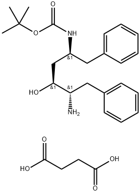 (2S၊3S၊5S)-5-tert-Butyloxycarbonylamino-2-amino-3-hydroxy-1,6-diphenylhexane succinate