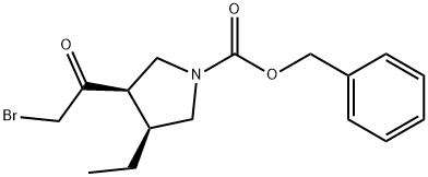 (3R၊4S)-3-(2-Bromoacetyl)-4-ethyl-1-pyrrolidinecarboxylic အက်ဆစ် ဖီနဲလ်မီသိုင်း အီစတာ