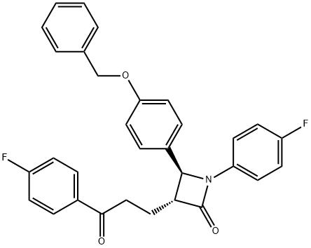 (3R၊4S)-4-[4-(Benzyloxy)phenyl]-1-(4-fluorophenyl)-3-[3-(4-fluorophenyl)-3-oxopropyl]azetidin-2-one