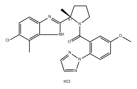 (S)-(2-(5-chloro-4-methyl-1H-benzo[d]imidazol-2-yl)-2-methylpyrrolidin- 1-yl)(5-methoxy-2-(2H-1,2 ၊3-triazol-2-yl)၊