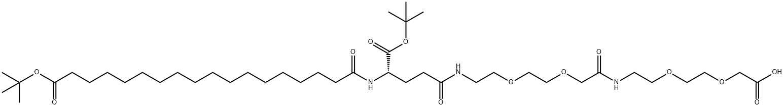 (၎)-၂၂-(Tert-butoxycarbonyl)-10,19,24-trioxo-3,6,12,15-tetraoza-9,18,23-triazahentetracontane-1,41-dioic acid
