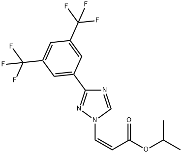 (Z)-isopropyl 3-(3-(3.5-bis(trifluoromethyl)phenyl)-1H-1,2,4-triazol-1-yl)acrylate