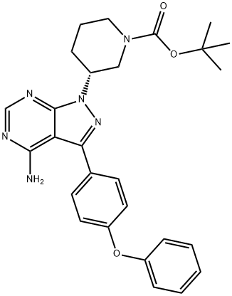 1-Piperidinecarboxylic acid၊ 3-[4-aMino-3-(4-phenoxyphenyl)-1H-pyrazolo[3,4-d]pyriMidin-1-yl]-၊ 1,1-diMethylethyl ester၊ (3R)