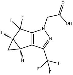 1H-Cyclopropa[3,4]cyclopenta[1,2-c]pyrazole-1-acetic acid, 5,5-difluoro-3b,4,4a,5-tetrahydro-3-(trifluoromethyl)-, (3bS,4aR )-