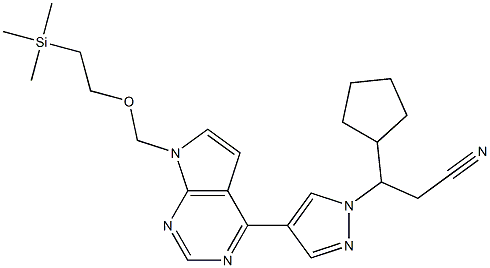 1H-Pyrazole-1-propanenitrile၊ β-cyclopentyl-4-[7-[[2-(triMethylsilyl)ethoxy]Methyl]-7H-pyrrolo[2,3-d]pyriMidin-4-yl]-
