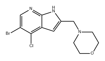 1H-Pyrrolo[2,3-b]pyridine၊ 5-bromo-4-chloro-2-(4-morpholinylmethyl)-