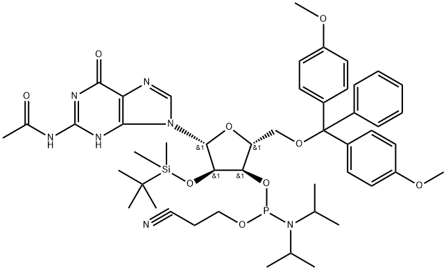 2'-O-[(tert-butyl)dimethylsilyl]-N-acetylguanosine-3'-(2-cyanoethyl-N၊N-diisopropyl)phosphoramidite