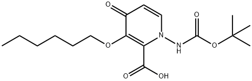 2-Pyridinecarboxylic acid၊ 1-[[(1,1-dimethylethoxy)carbonyl]amino]-3-(hexyloxy)-1,4-dihydro-4-oxo-