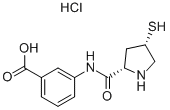 3-[(2S၊4S)-4-Mercaptopyrrolidine-2-carboxamido]benzoic acid ဟိုက်ဒရိုကလိုရိုက်