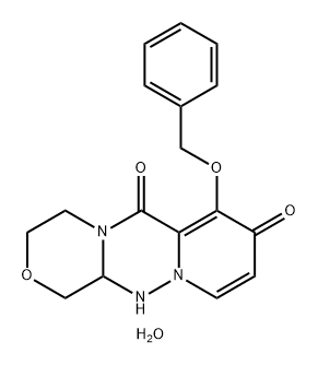 7-(benzyloxy)-3,4,12,12a-tetrahydro- 1H-[1,4]oxazino[3,4-c]pyrido[2,1-f][1,2,4]triazine- 6၊ 8-dione, hemihydrate