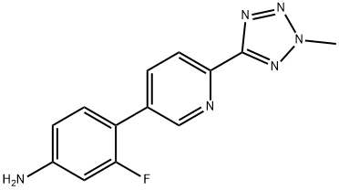 Benzenamine၊ 3-fluoro-4-[6-(2-methyl-2H-tetrazol-5-yl)-3-pyridinyl]-