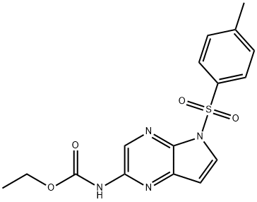 ကာဗိုင်းမစ်အက်ဆစ်၊N-[5-[(4-methylphenyl)sulfonyl]-5H-pyrrolo[2,3-b]pyrazin-2-yl]-၊ အီသီလ်အက်စတီ