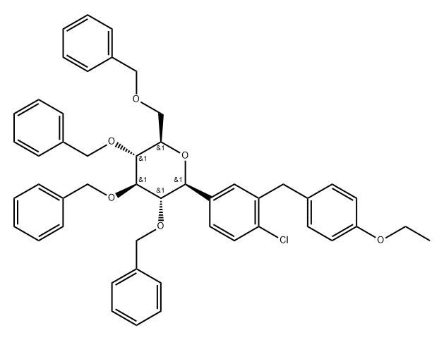 D-Glucitol၊ 1.5-anhydro-1-C-[4-chloro-3-[(4-ethoxyphenyl)methyl]phenyl]-2,3,4,6-tetrakis-O-(phenylmethyl)-, ( 1S)-