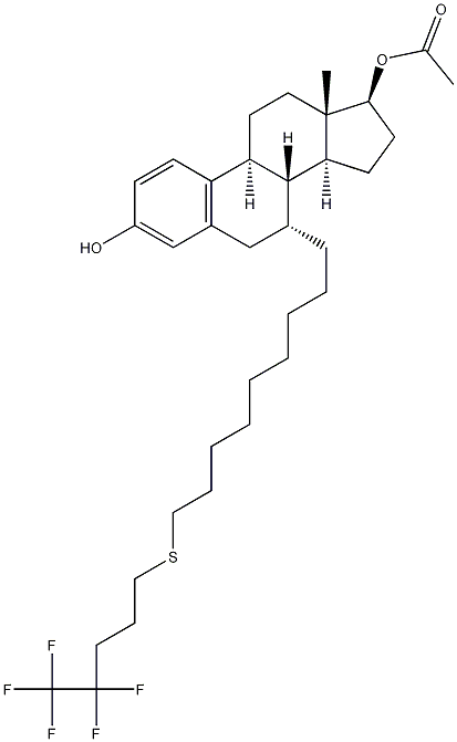 Estra-1,3,5(10)-triene-3,17-diol,7-[9-[(4,4,5,5,5-pentafluoropentyl)thio]nonyl]-,17-acetate,(7a ၊၁၇ခ)-၊