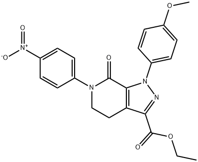 အီသီလ် 1-(4-methoxyphenyl)-6-(4-နိုက်ထရိုဖီနိုင်)-7-oxo-4,5,6,7-tetrahydro-1H-pyrazolo[3,4-c]pyridine-3-carboxylate