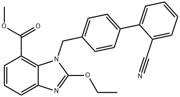 မီသိုင်း 1-[(2'-cyanobiphenyl-4-yl)methyl]-2-ethoxy-1H-benzimidazole-7-carboxylate