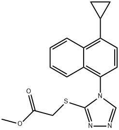 မီသိုင်း 2-((4-(4-cyclopropylnaphthalen-1-yl)-4H-1,2,4-triazol-3-yl)thio)acetate