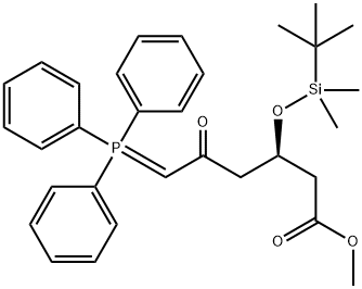 မီသိုင်း (3R)-3-(tert-butyldimethylsilyloxy)-5-oxo-6-triphenylphosphoranylidenehexanoate