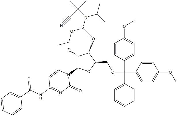 N4-Benzoyl-2'-deoxy-5'-O-DMT-2'-fluoro-cytidine ဖော့စဖောရမစ်